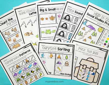camping themed worksheets