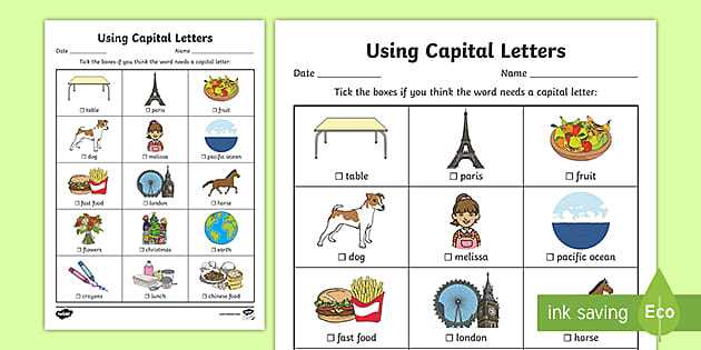 capital alphabet worksheets for kindergarten