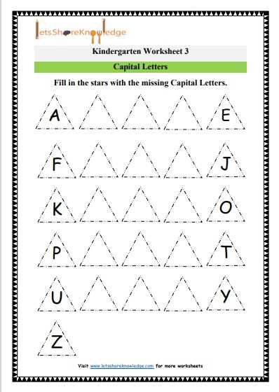 capital alphabet worksheets for kindergarten