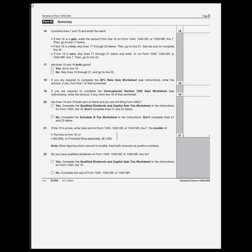 capital gain loss worksheet