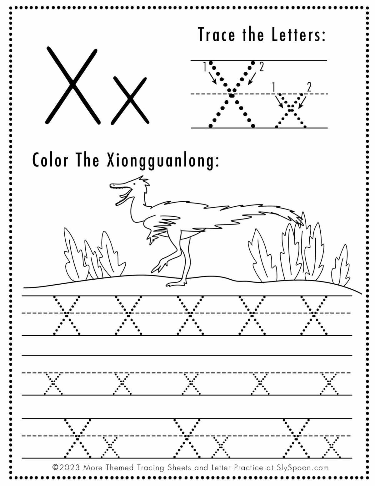 capital letter x worksheet