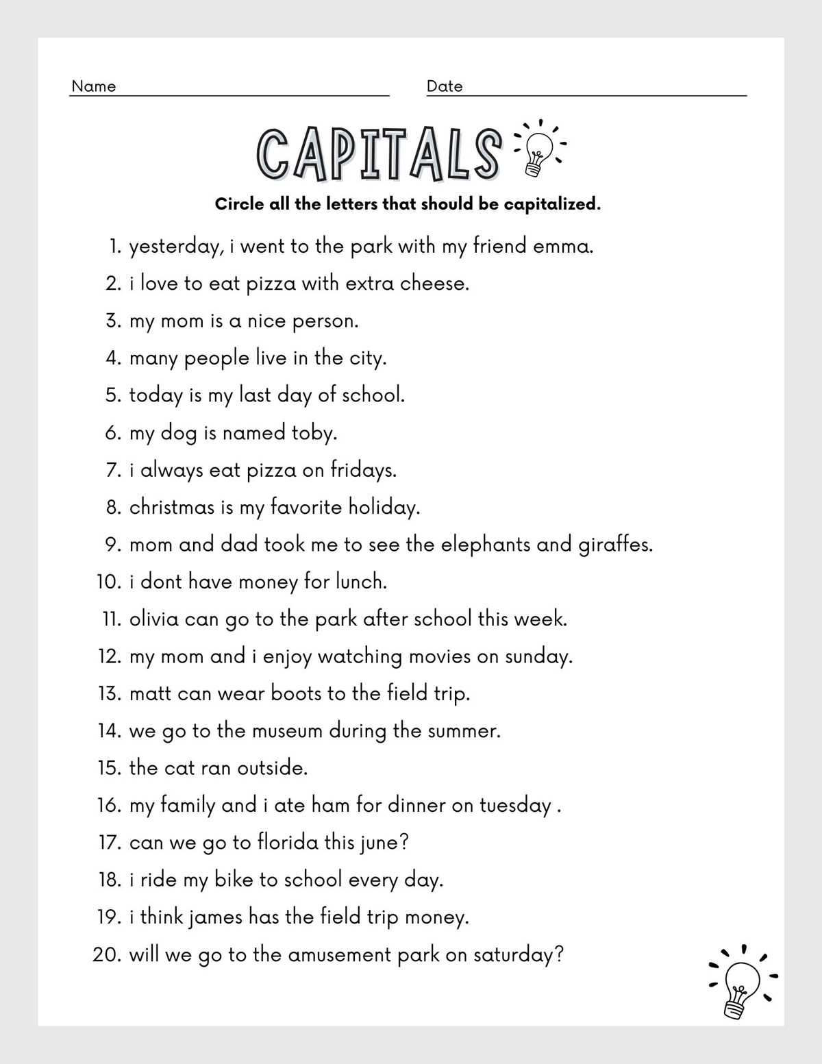 capital letters worksheet ks3 capital letters worksheet ks3