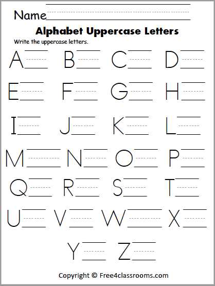 capital letters writing worksheets