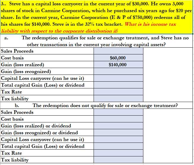 capitol loss carryover worksheet
