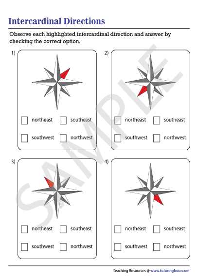 cardinal intermediate directions worksheet