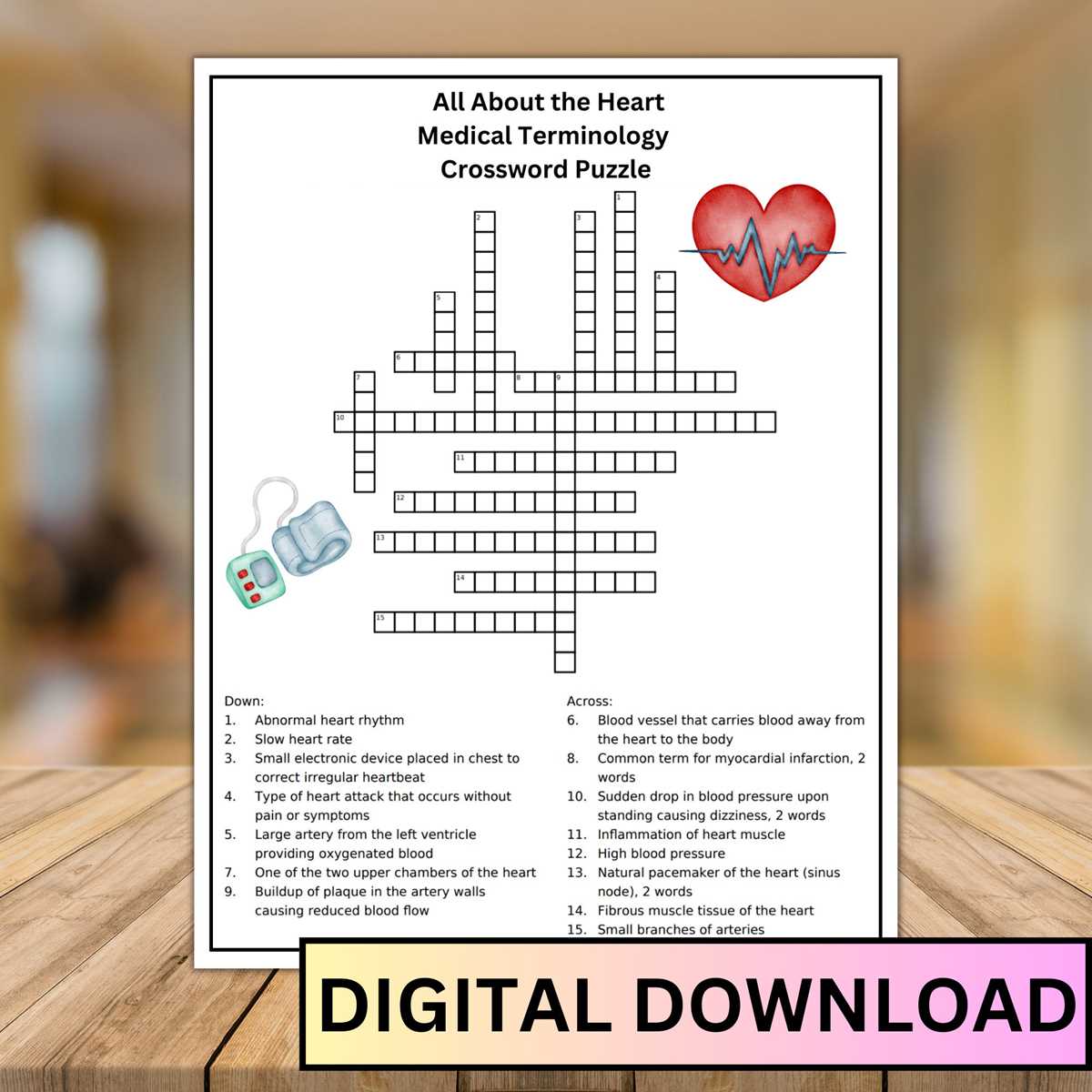 cardiovascular medical terminology worksheet