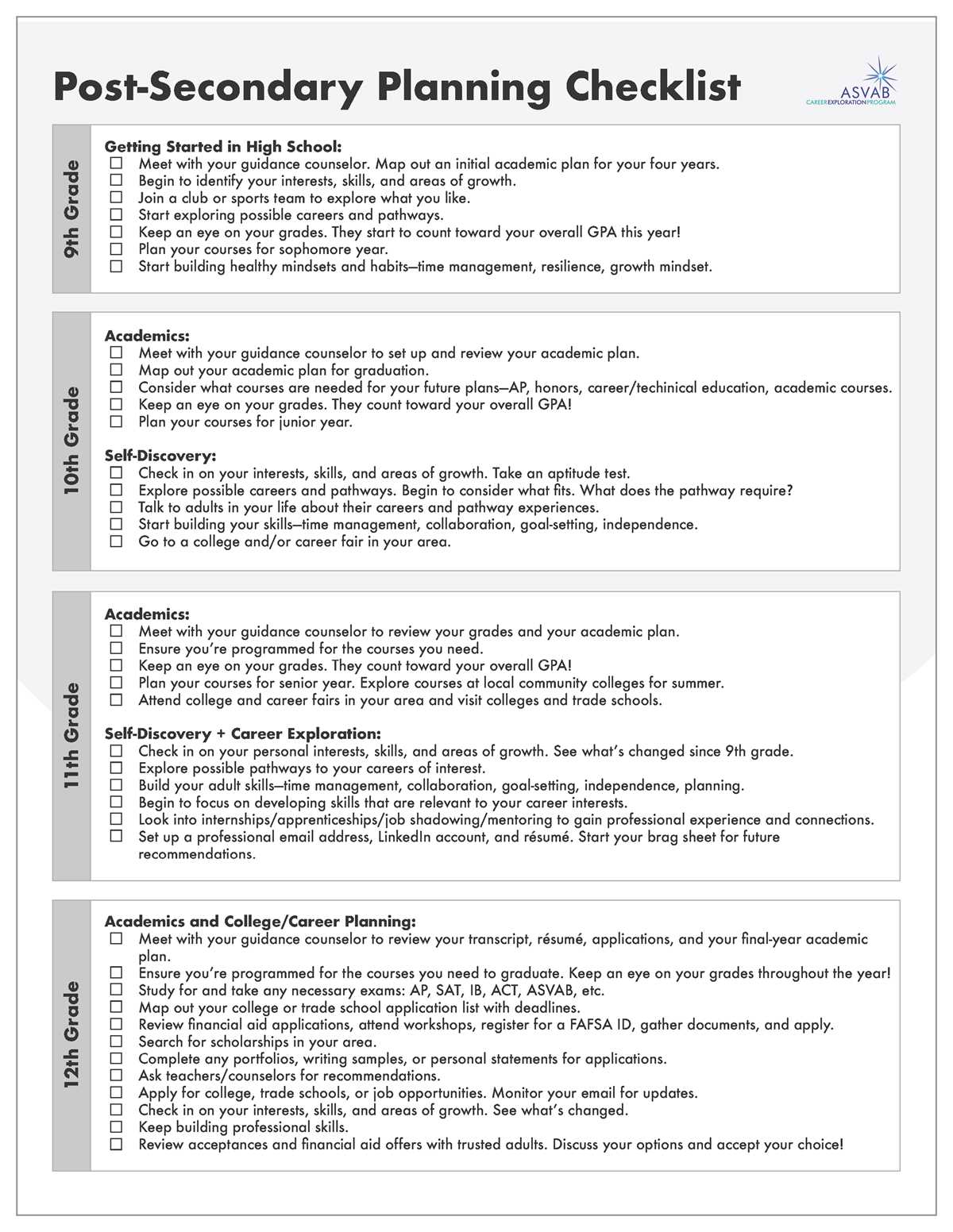 career exploration worksheet for adults