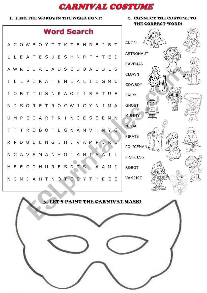 carnival worksheets