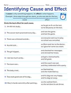 cause effect worksheets kindergarten
