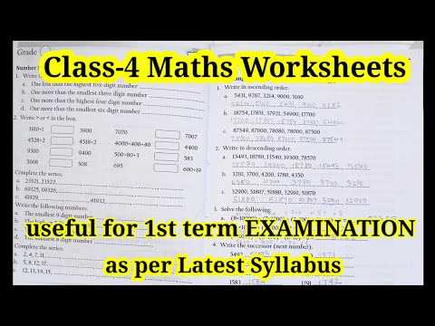 cbse worksheets for class 4 maths