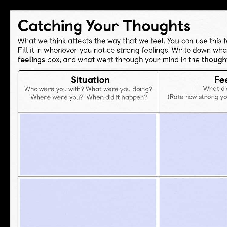 cbt automatic thoughts worksheet