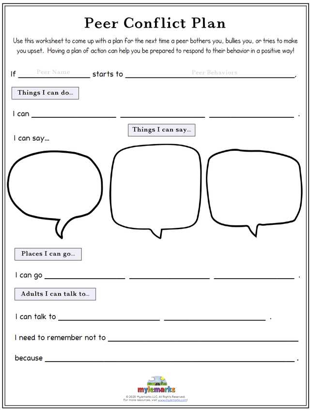 cbt worksheets for bullying