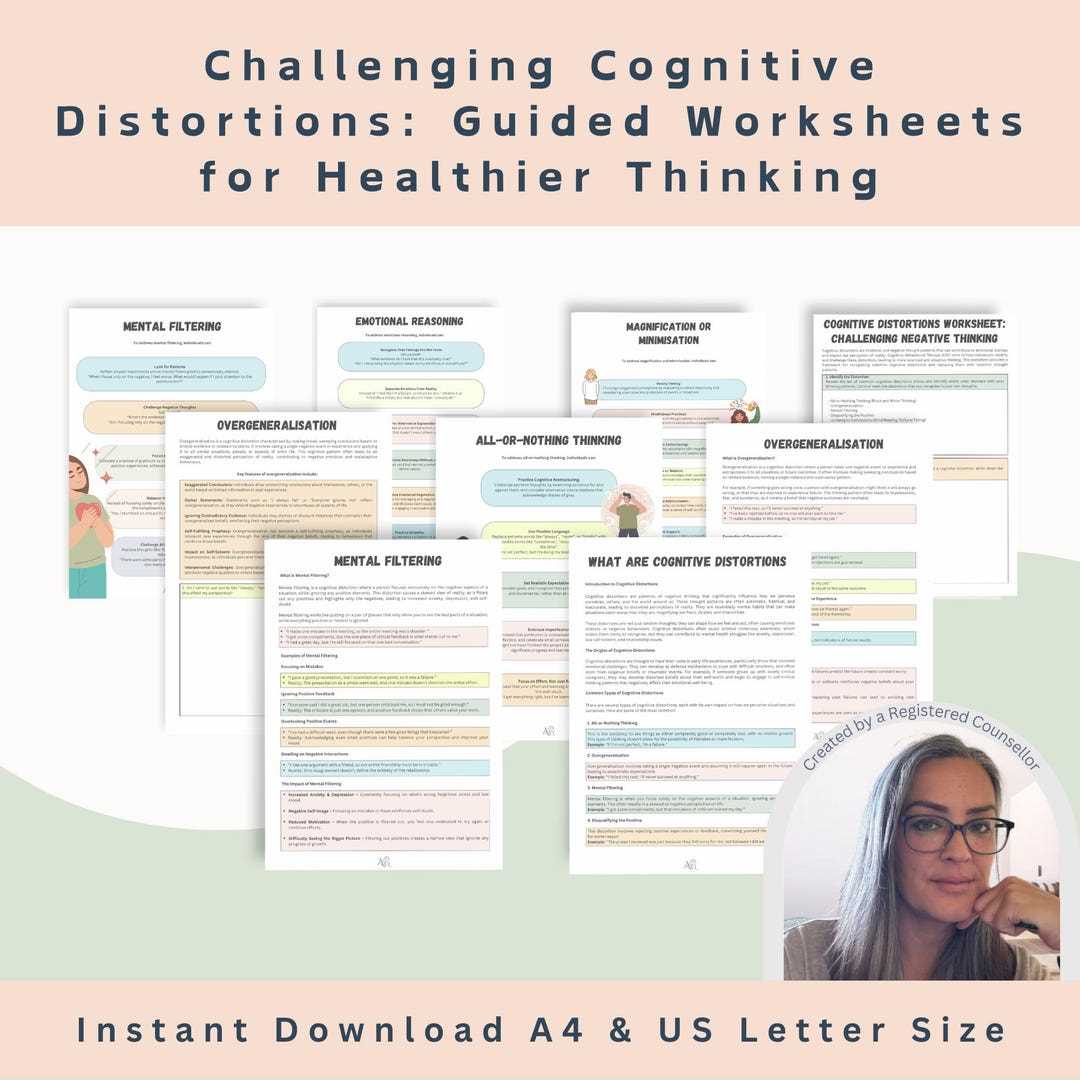 cbt worksheets unhelpful thinking styles