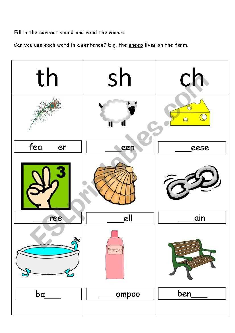 ch sh th ng worksheets
