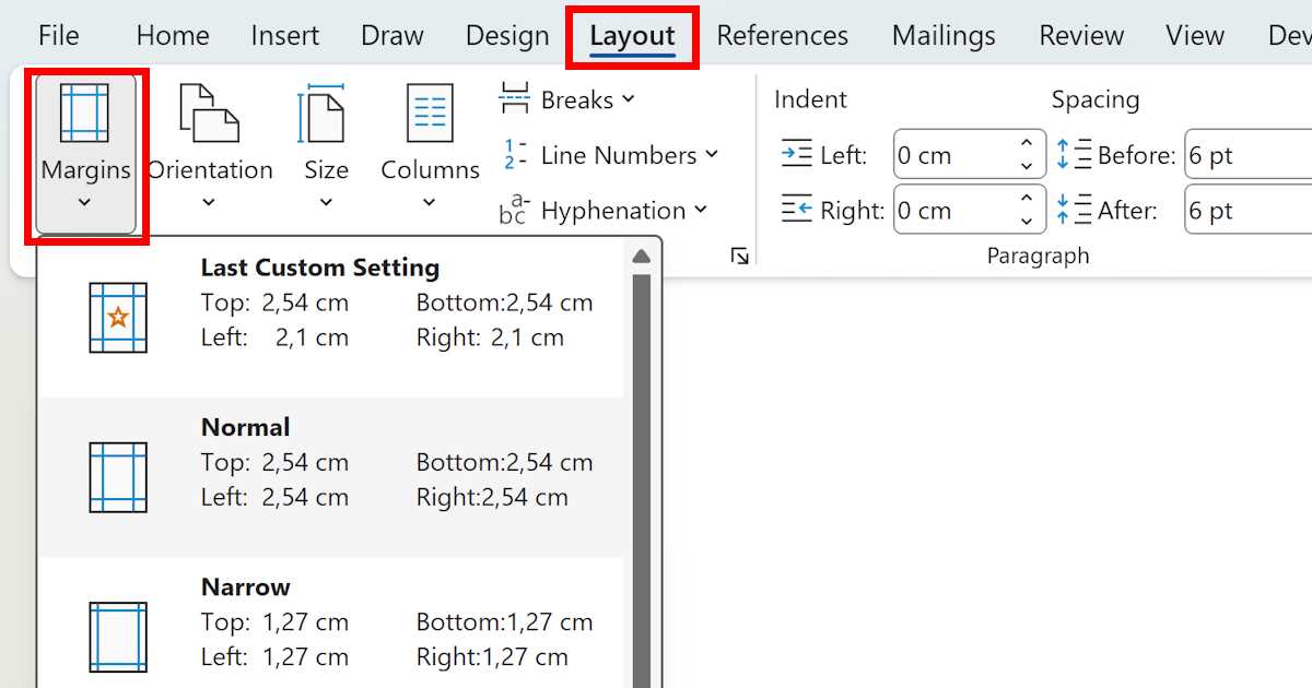 change the margins of the current worksheet to narrow