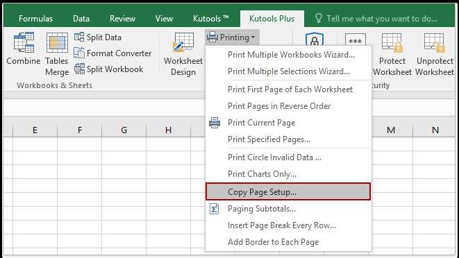 change the orientation of the current worksheet to landscape