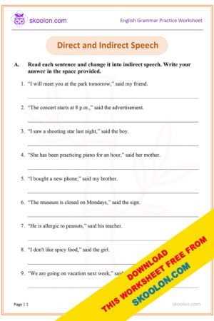 change types of sentences worksheet
