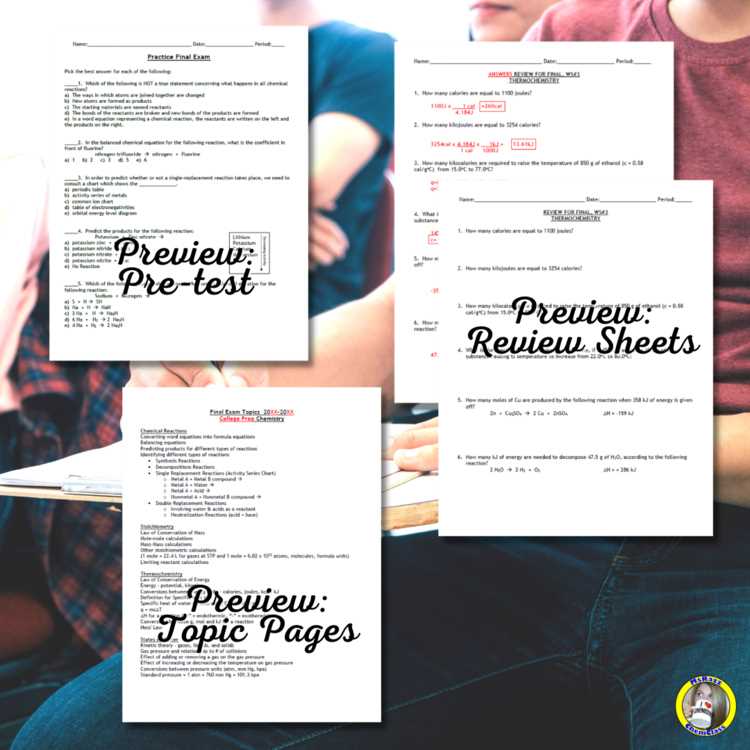 chemistry final exam review worksheet