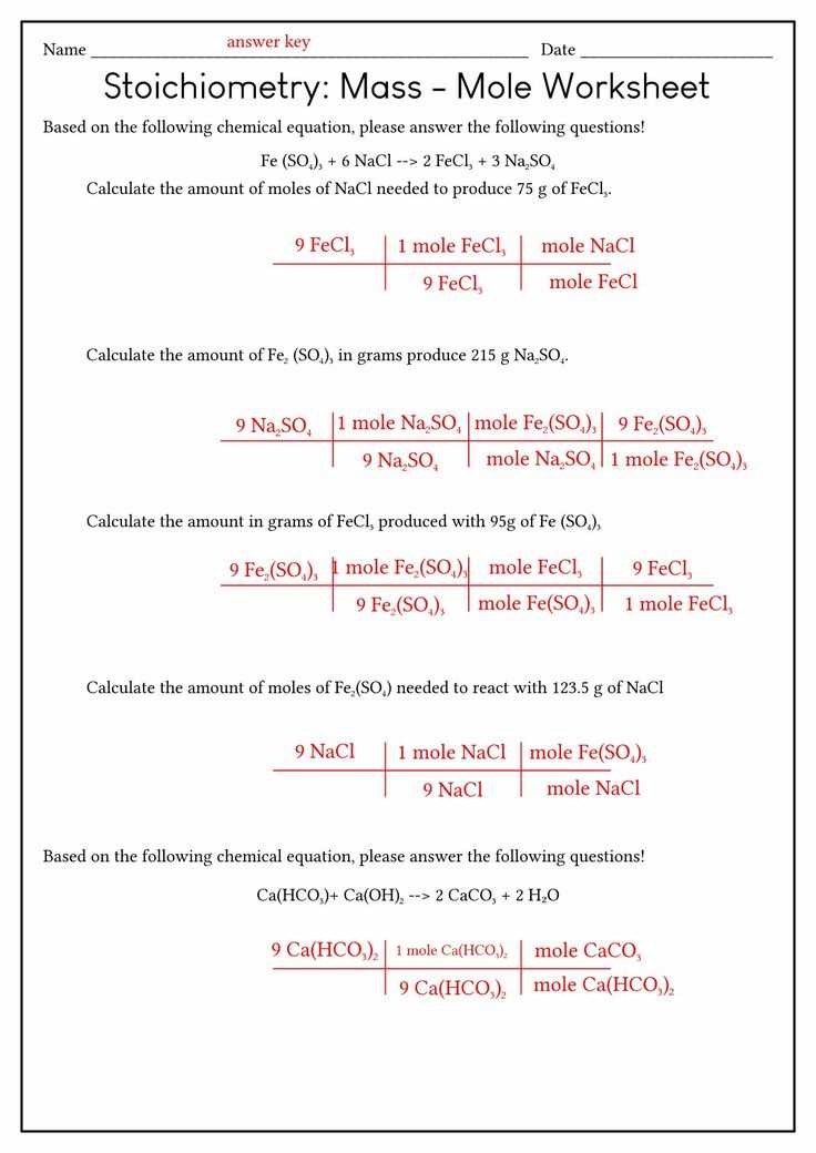 chemistry mole conversion worksheet