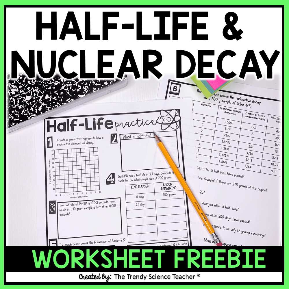 chemistry radioactive decay worksheet