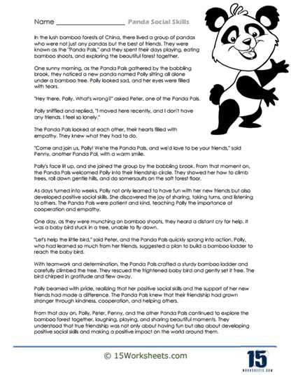 childrens social skills worksheets