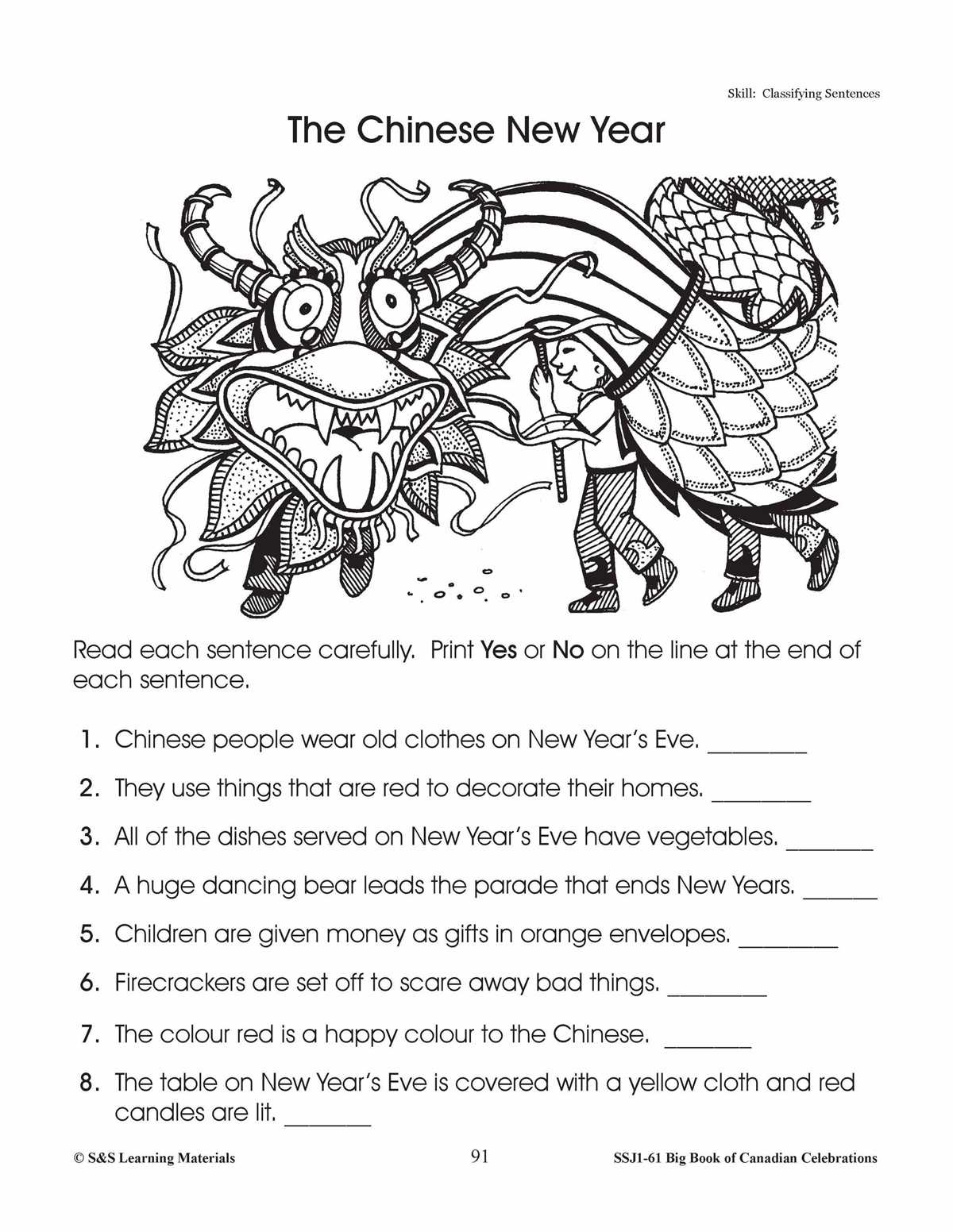 chinese new year activity worksheets