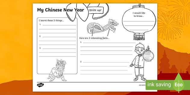 chinese new year worksheets for students