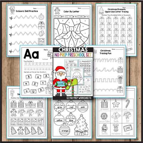 christmas abc worksheets for kindergarten
