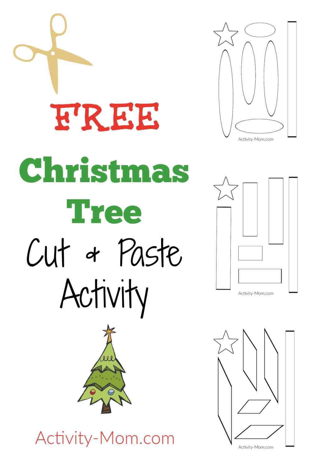 christmas cut and glue worksheets