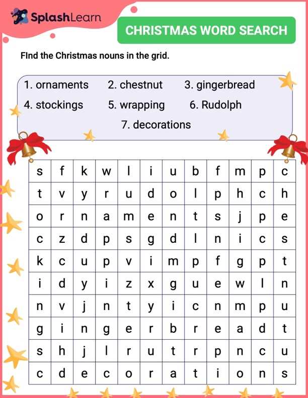 christmas definitions worksheet
