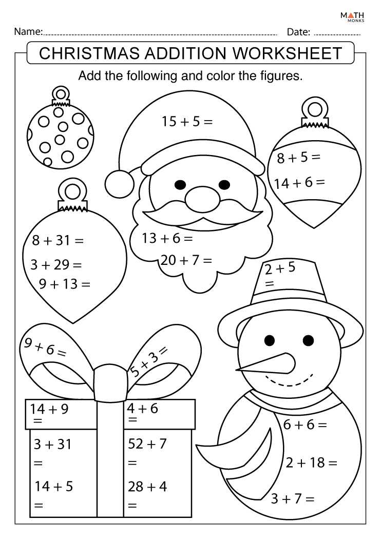 christmas money math worksheets
