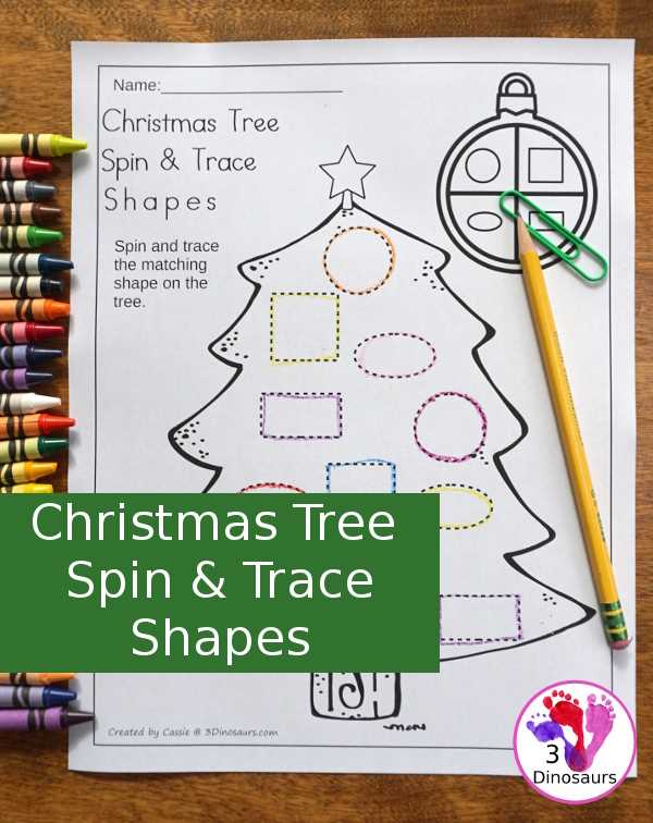 christmas tree shapes worksheet christmas tree shapes worksheet