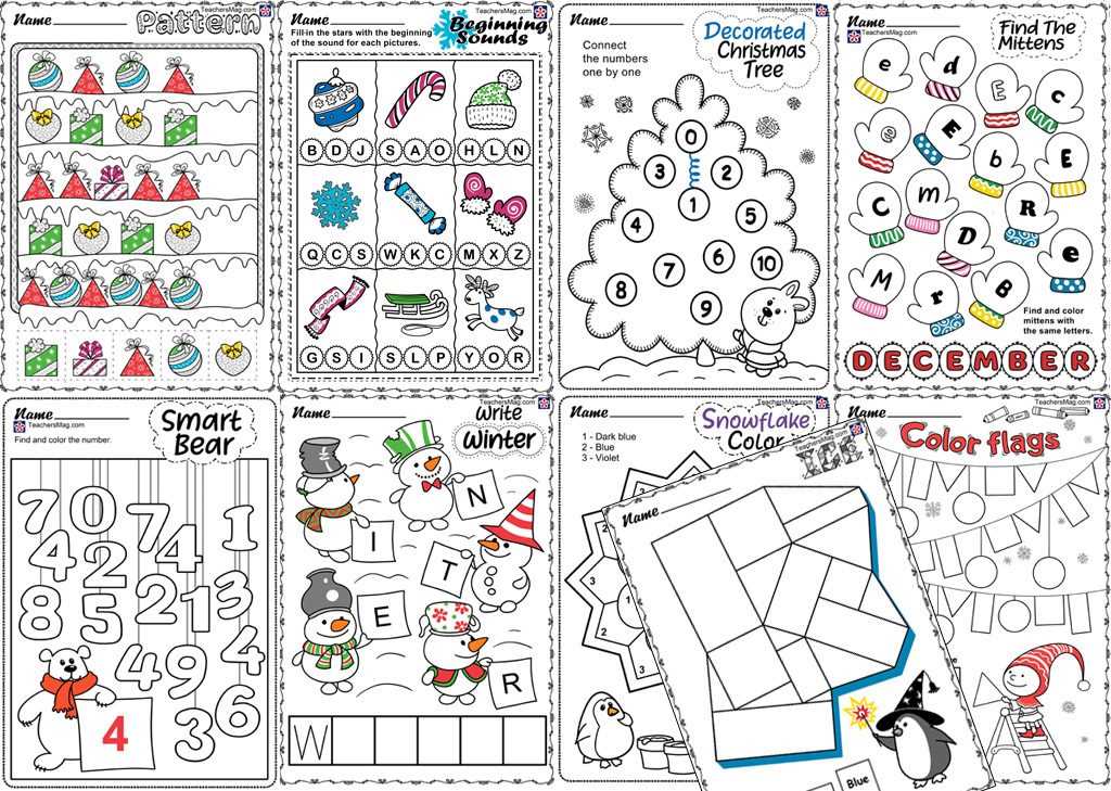 christmas worksheets for free