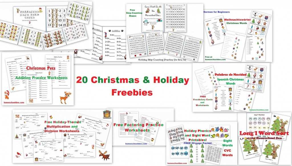 christmas worksheets for free