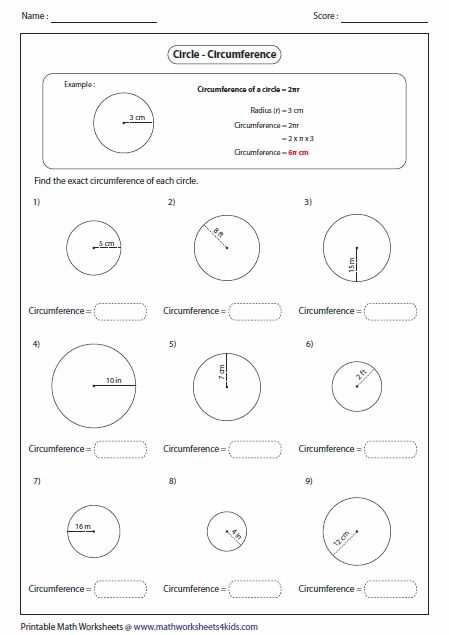 circle area and perimeter worksheets circle area and perimeter worksheets