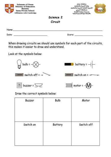 circuits review worksheet