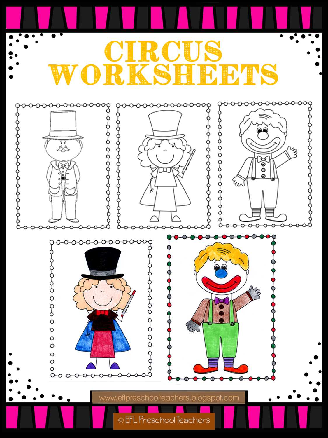 circus worksheets for preschoolers