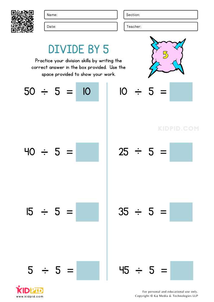 class 1 divide worksheet