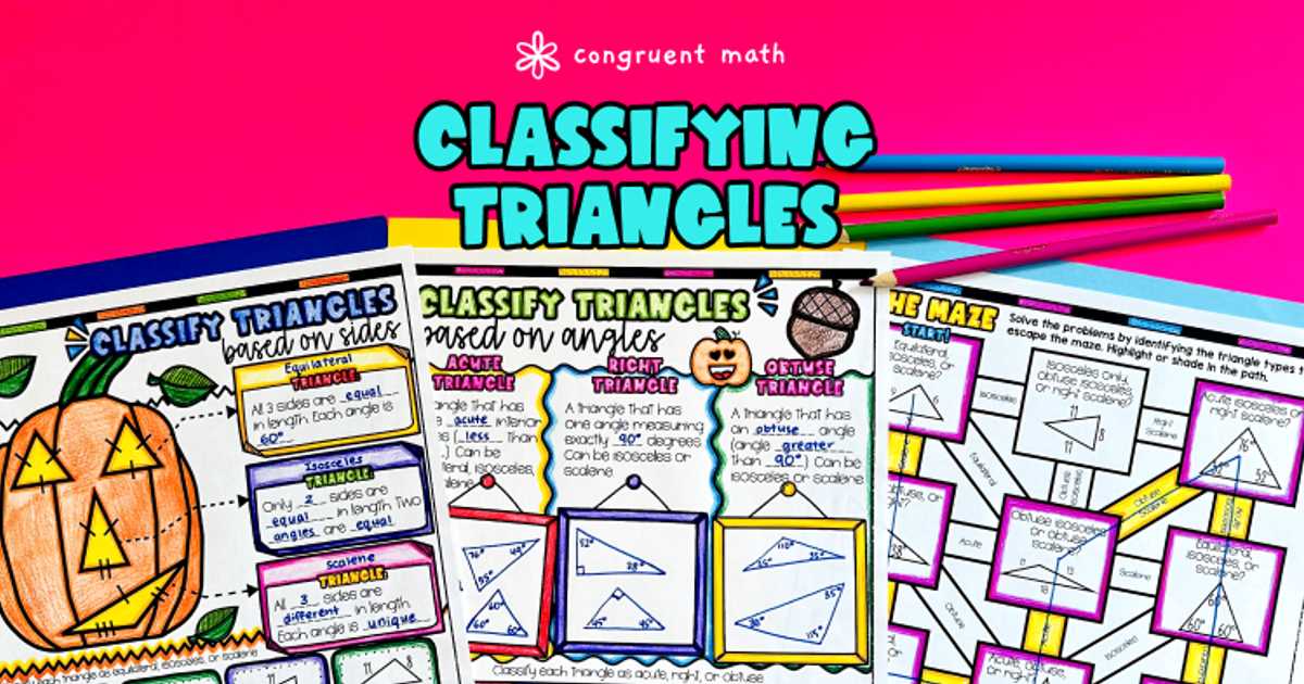 classify triangle worksheet