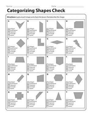 classifying shapes worksheets