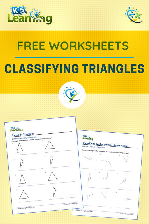 classifying triangles by angles worksheets