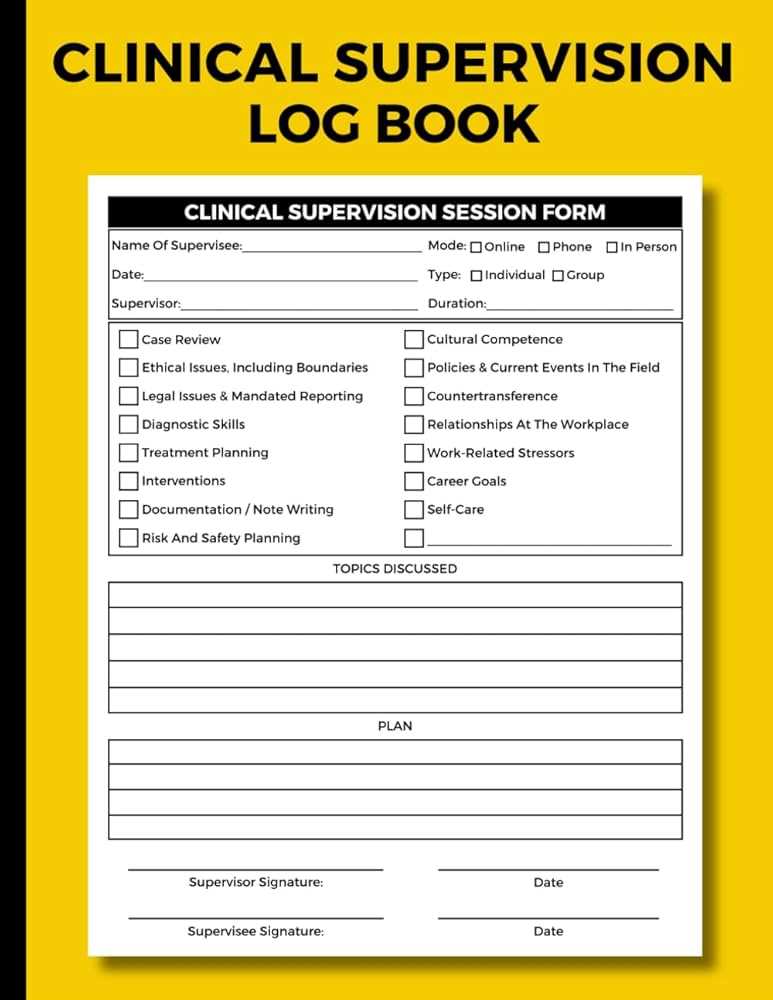 clinical supervision worksheets