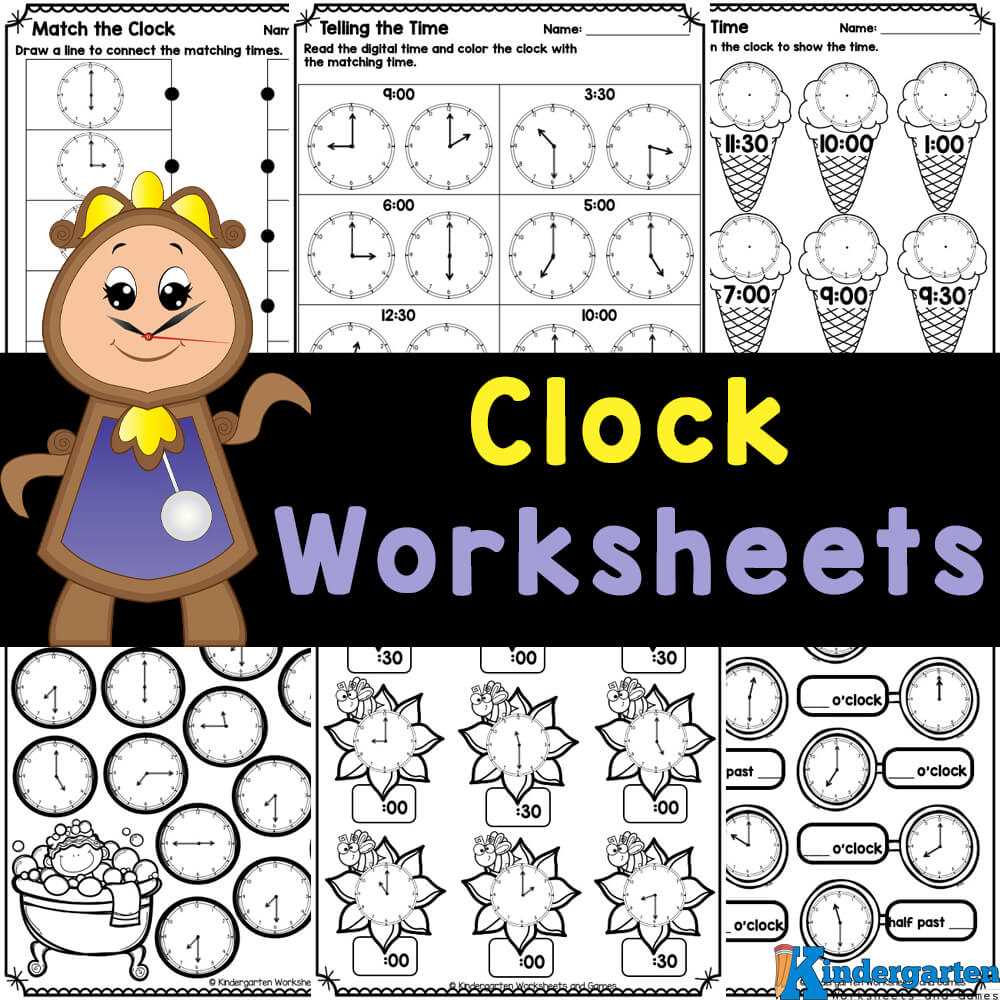 clock and time worksheets