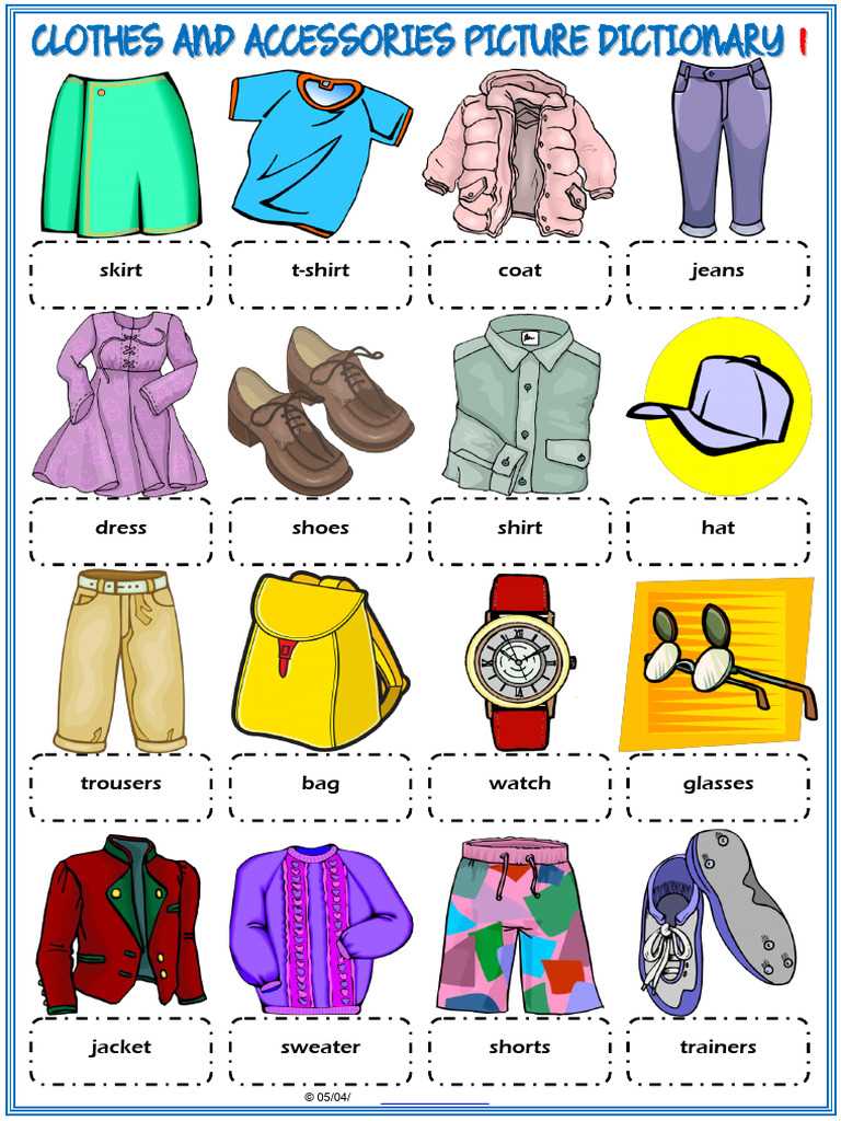 clothes worksheets for preschool