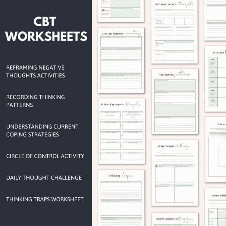 cognitive behavioral worksheets for anxiety