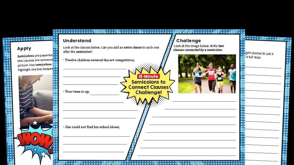 colons and semicolons ks2 worksheet