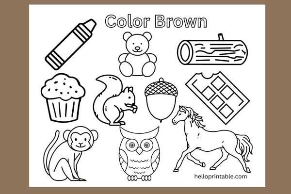 color brown worksheets