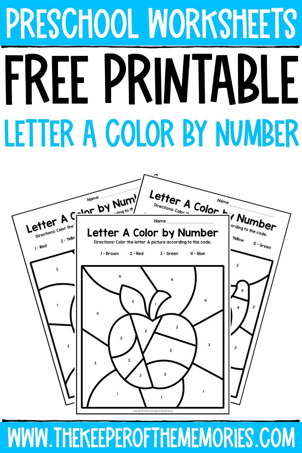 color by letter printable worksheets