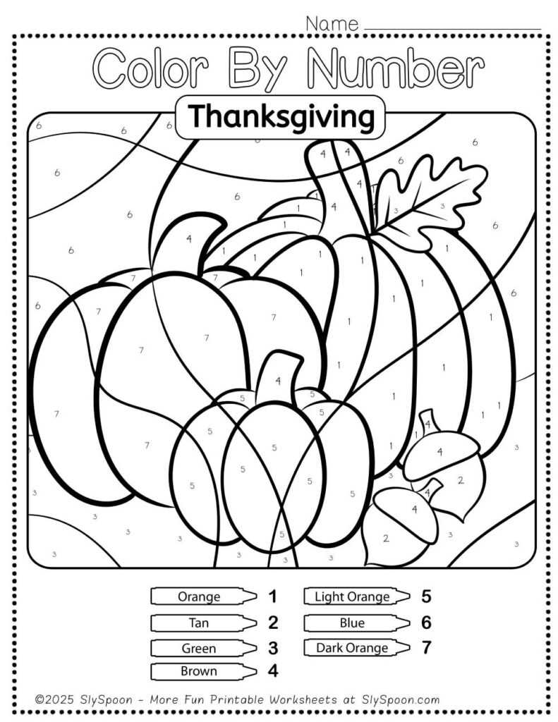 color by number free printable worksheets