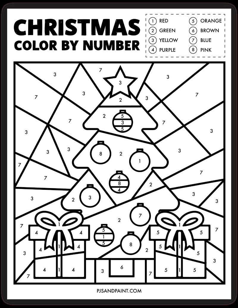 color by number holiday worksheets